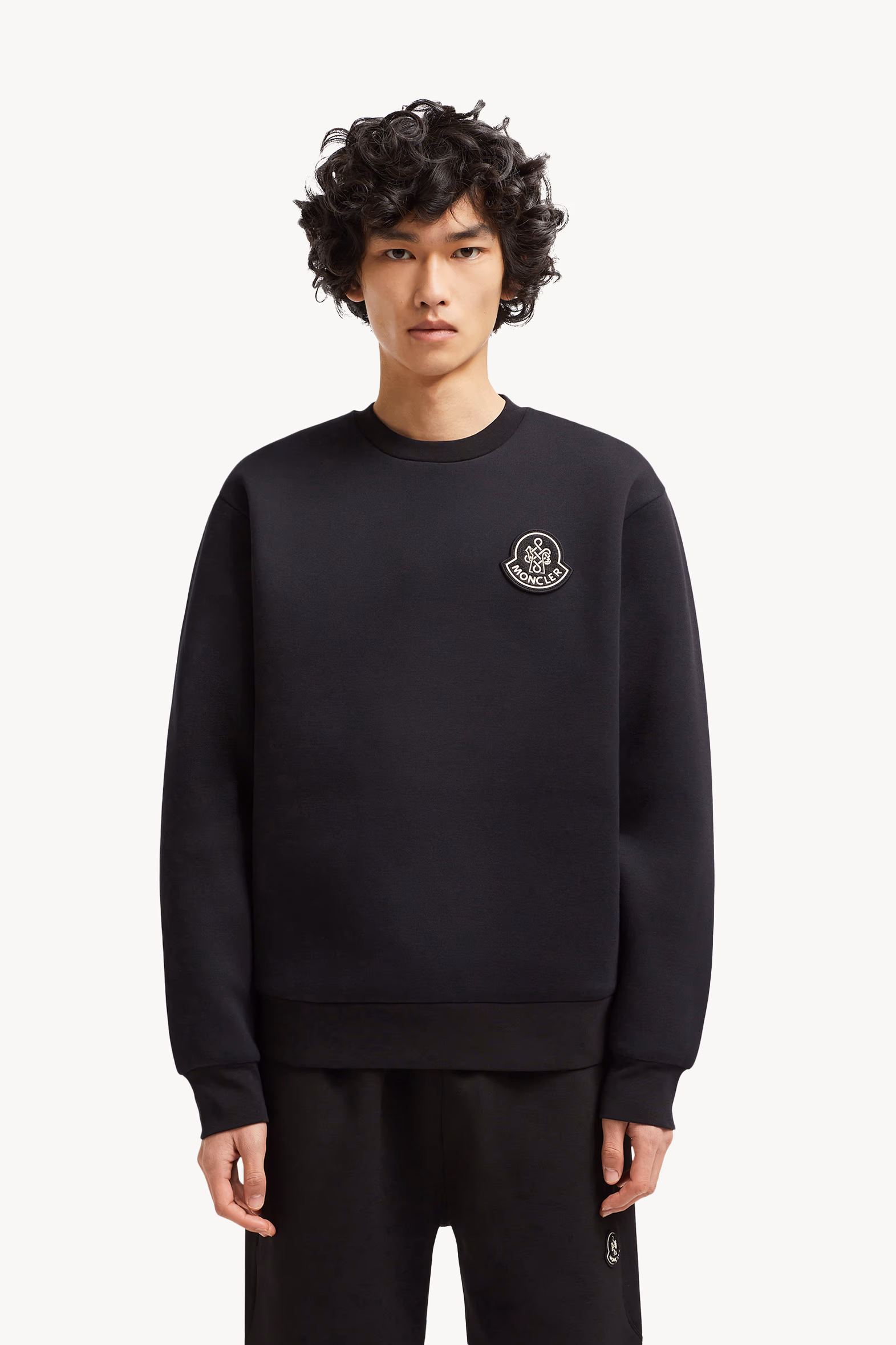 Sudadera de neopreno con parche del año de la serpiente Hombre Negro Moncler 3